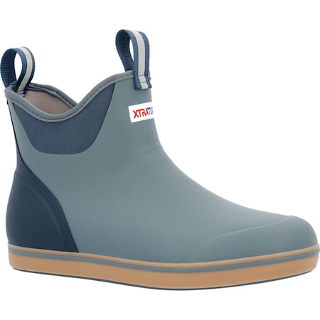 Xtratuf Men's Ankle Deck Boot, 11 M, Leather, 6 in H, Stormy Blue XMAB203